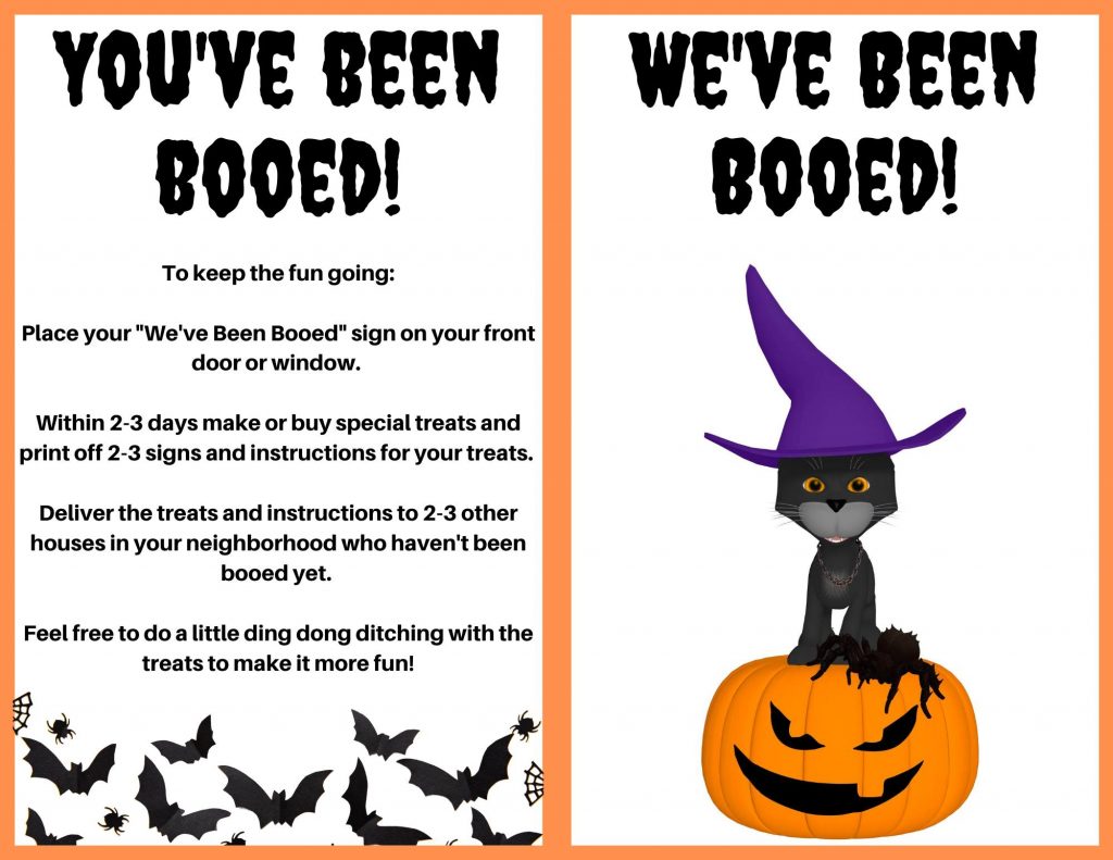 Halloween Boo treat instructions