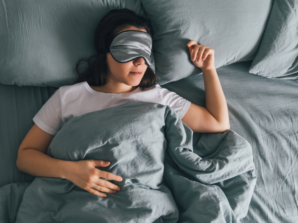 woman sleeping on her back after a c-section